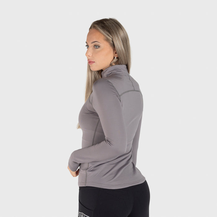 Women's Half Zip, Grey - Grimfrost