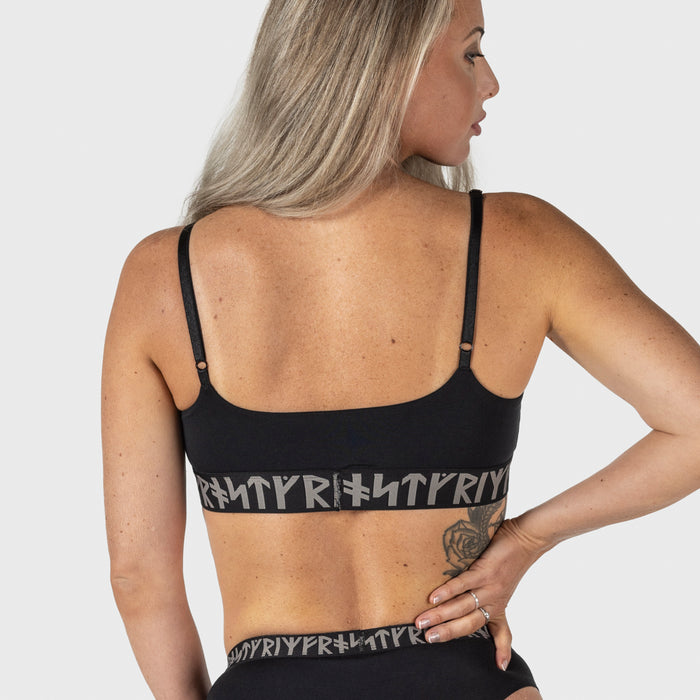 Women's Strap Bralette, Black - Grimfrost